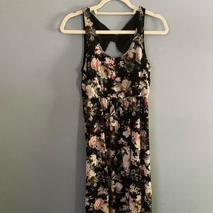 Floral midi maternity dress